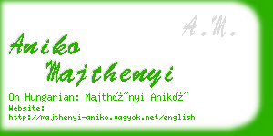 aniko majthenyi business card